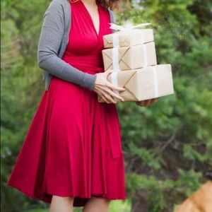 Henkaa Ruby Red Convertible Midi Dress